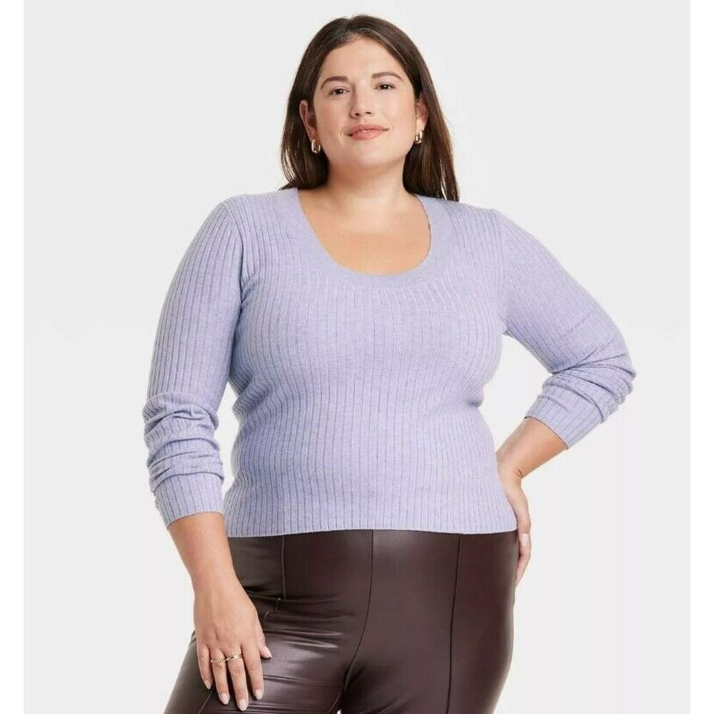 A New Day Women's Size XXL Pullover Sweater Fine Gauge Scoop Neck Plus Size 2X